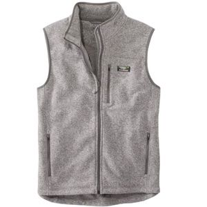 L.L. Bean Men’s Bean’s Sweater Fleece Gray Heather Vest- XL